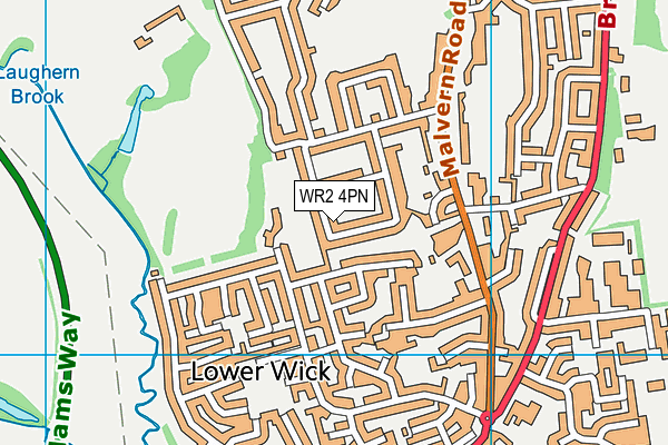 WR2 4PN map - OS VectorMap District (Ordnance Survey)