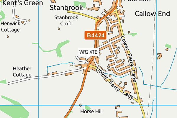 Map of THE OLD BUSH (CALLOW END) LIMITED at district scale
