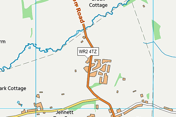 WR2 4TZ map - OS VectorMap District (Ordnance Survey)