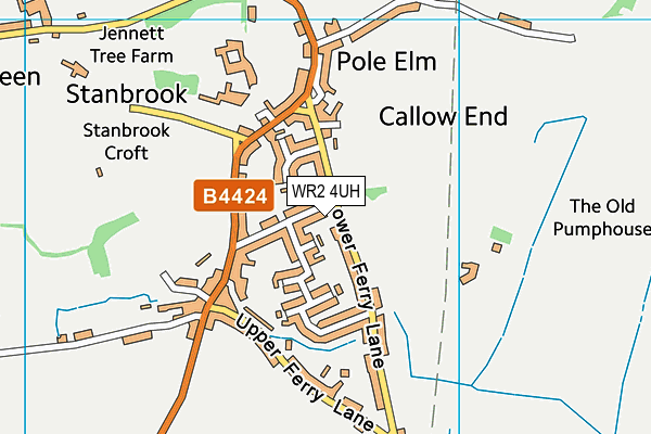 Callow End Playing Field map (WR2 4UH) - OS VectorMap District (Ordnance Survey)
