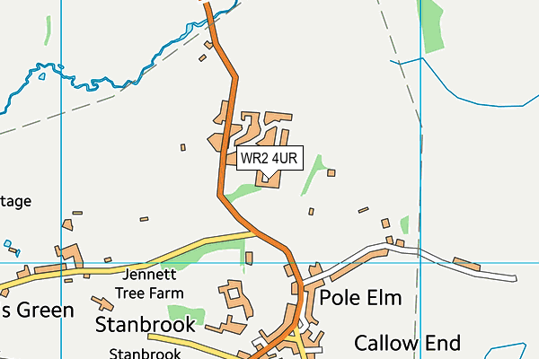 WR2 4UR map - OS VectorMap District (Ordnance Survey)