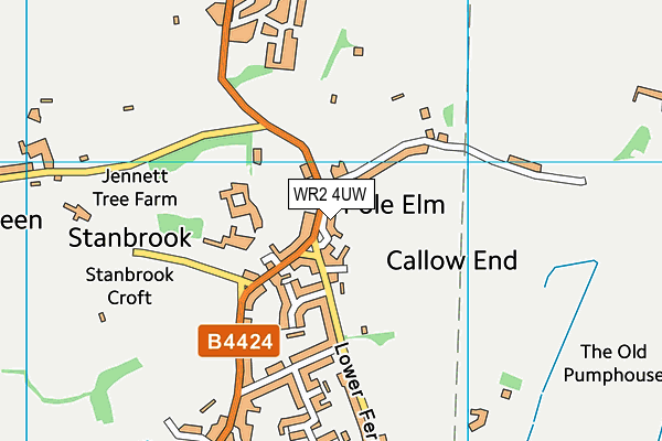 WR2 4UW map - OS VectorMap District (Ordnance Survey)
