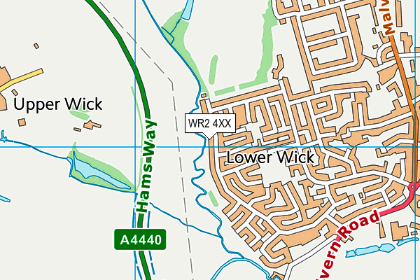 WR2 4XX map - OS VectorMap District (Ordnance Survey)