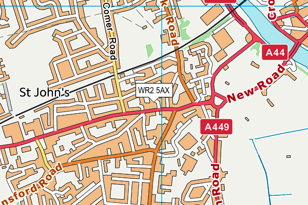 Perryfields Primary Pupil Referral Unit map (WR2 5AX) - OS VectorMap District (Ordnance Survey)