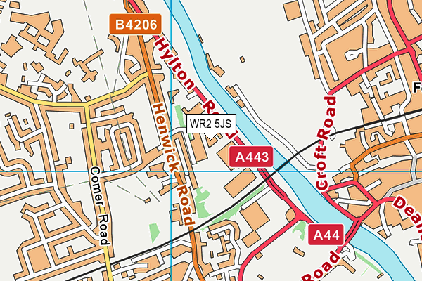 University Of Worcester Arena map (WR2 5JS) - OS VectorMap District (Ordnance Survey)