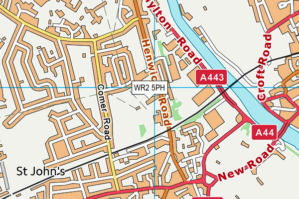 WR2 5PH map - OS VectorMap District (Ordnance Survey)