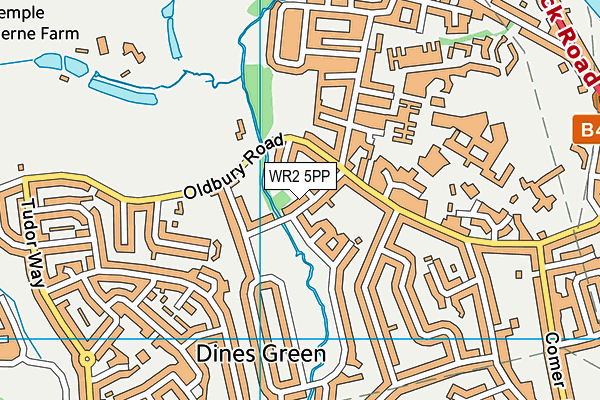 WR2 5PP map - OS VectorMap District (Ordnance Survey)