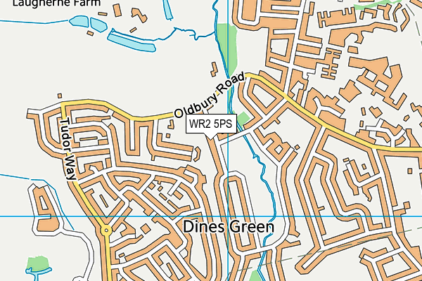 WR2 5PS map - OS VectorMap District (Ordnance Survey)