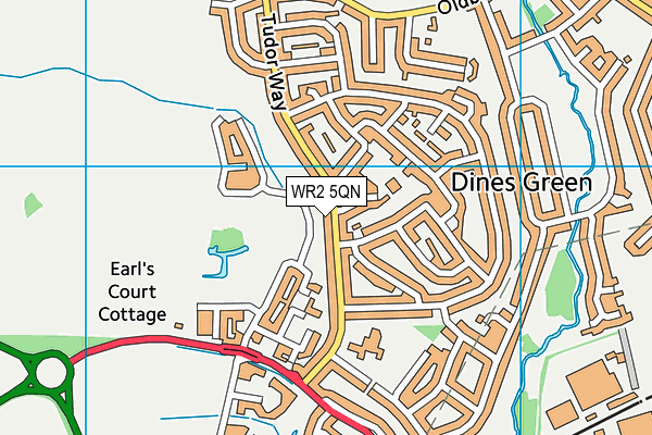 WR2 5QN map - OS VectorMap District (Ordnance Survey)