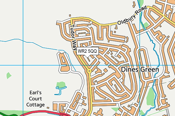 WR2 5QQ map - OS VectorMap District (Ordnance Survey)