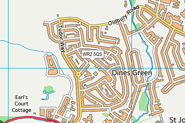 WR2 5QS map - OS VectorMap District (Ordnance Survey)