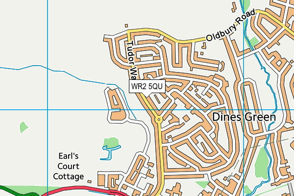 WR2 5QU map - OS VectorMap District (Ordnance Survey)