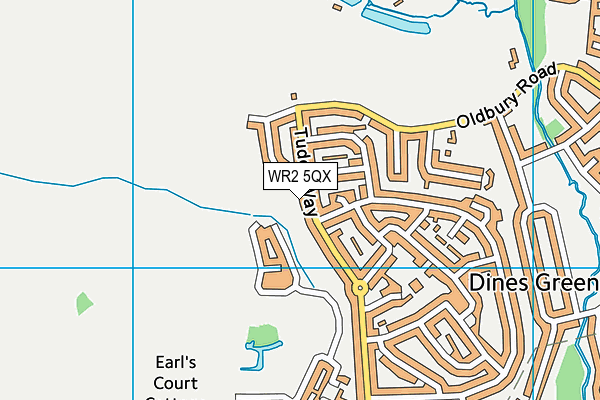 WR2 5QX map - OS VectorMap District (Ordnance Survey)