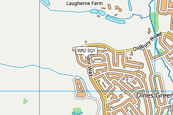 WR2 5QY map - OS VectorMap District (Ordnance Survey)