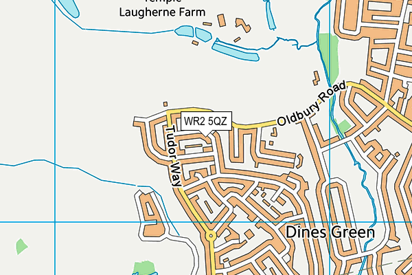 WR2 5QZ map - OS VectorMap District (Ordnance Survey)