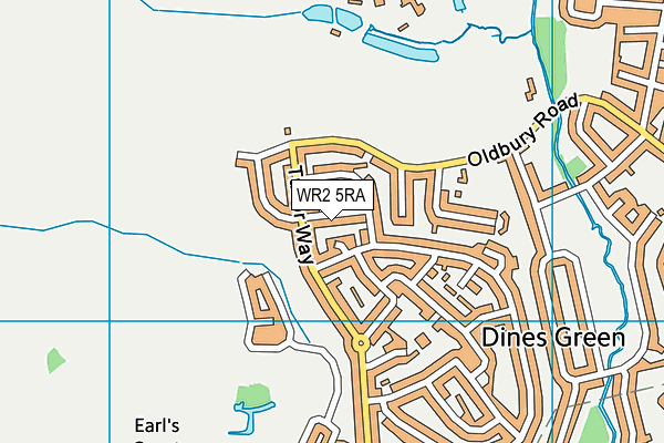 WR2 5RA map - OS VectorMap District (Ordnance Survey)
