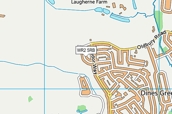 WR2 5RB map - OS VectorMap District (Ordnance Survey)