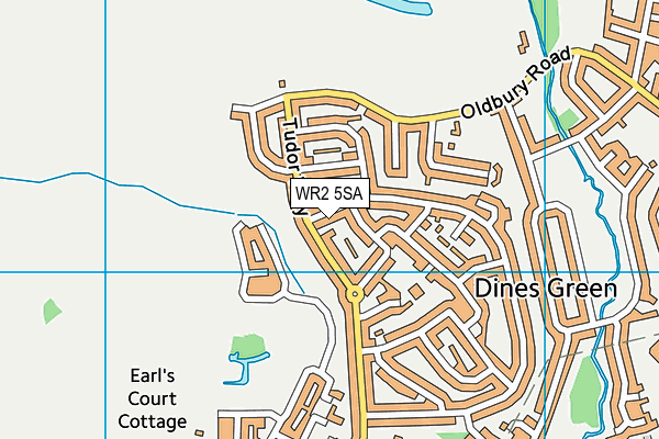 WR2 5SA map - OS VectorMap District (Ordnance Survey)