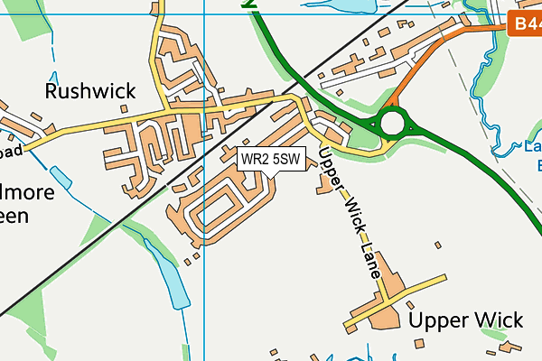 WR2 5SW map - OS VectorMap District (Ordnance Survey)