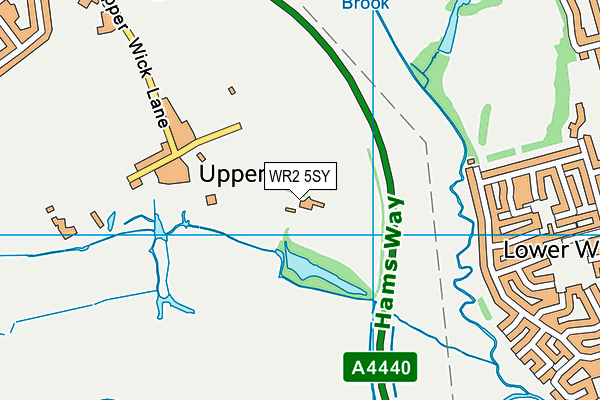 WR2 5SY map - OS VectorMap District (Ordnance Survey)