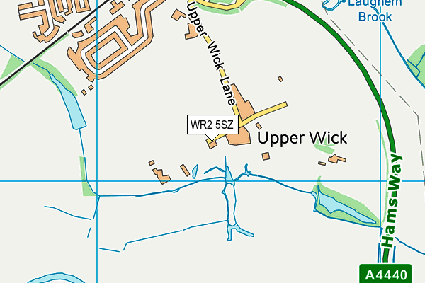 WR2 5SZ map - OS VectorMap District (Ordnance Survey)