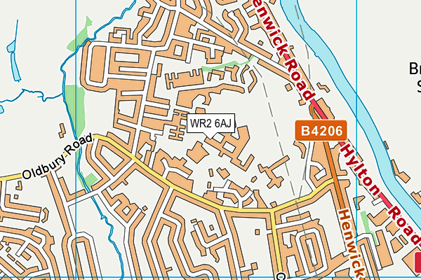 University Of Worcester (St Johns Campus Sports Centre) map (WR2 6AJ) - OS VectorMap District (Ordnance Survey)