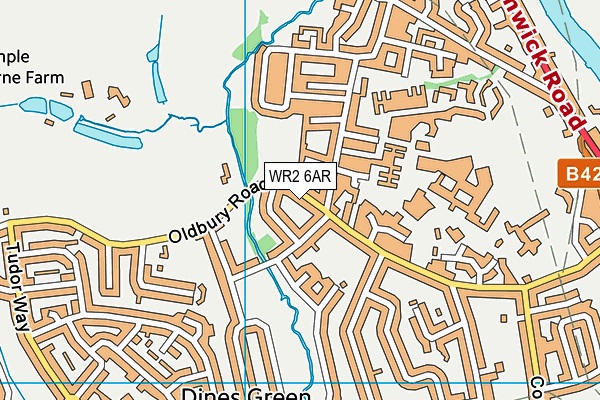 WR2 6AR map - OS VectorMap District (Ordnance Survey)