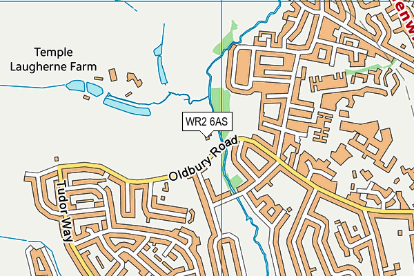 WR2 6AS map - OS VectorMap District (Ordnance Survey)