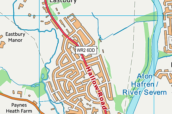 WR2 6DD map - OS VectorMap District (Ordnance Survey)