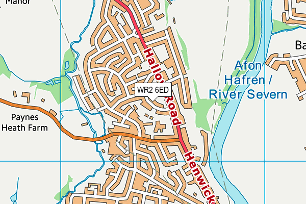 WR2 6ED map - OS VectorMap District (Ordnance Survey)