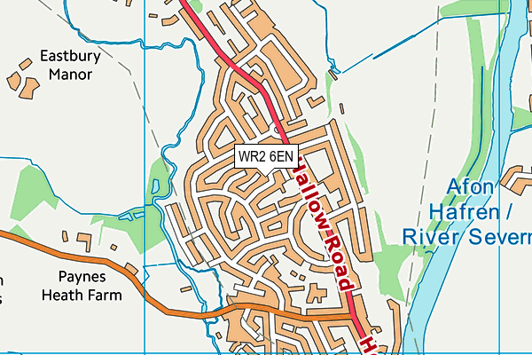 WR2 6EN map - OS VectorMap District (Ordnance Survey)