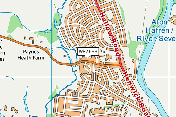 WR2 6HH map - OS VectorMap District (Ordnance Survey)