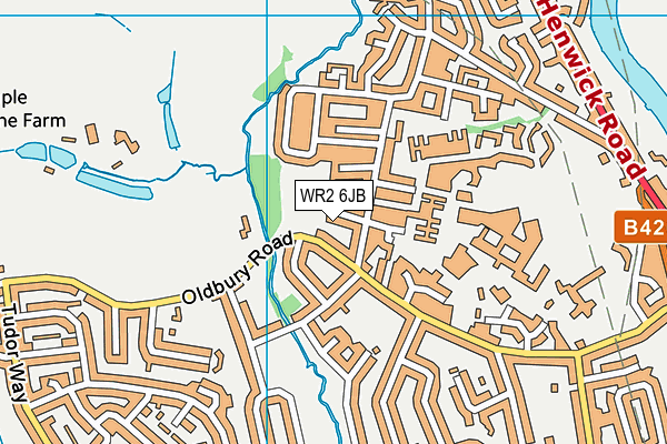 WR2 6JB map - OS VectorMap District (Ordnance Survey)