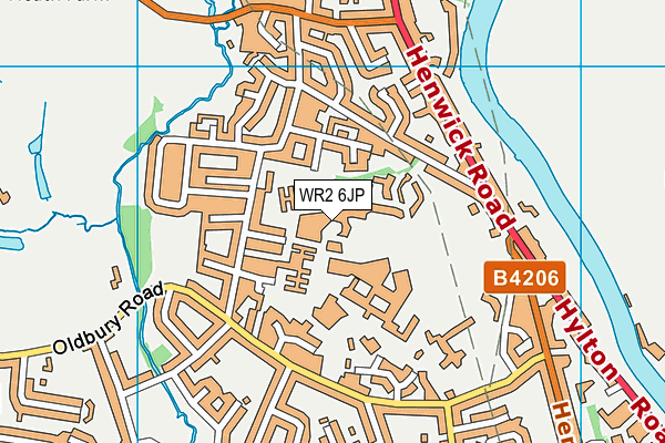 WR2 6JP map - OS VectorMap District (Ordnance Survey)