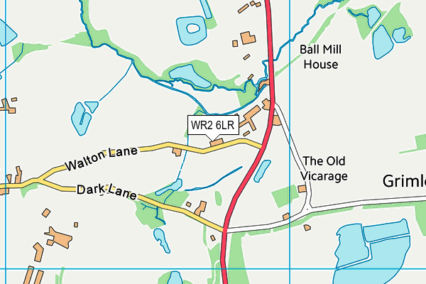 WR2 6LR map - OS VectorMap District (Ordnance Survey)