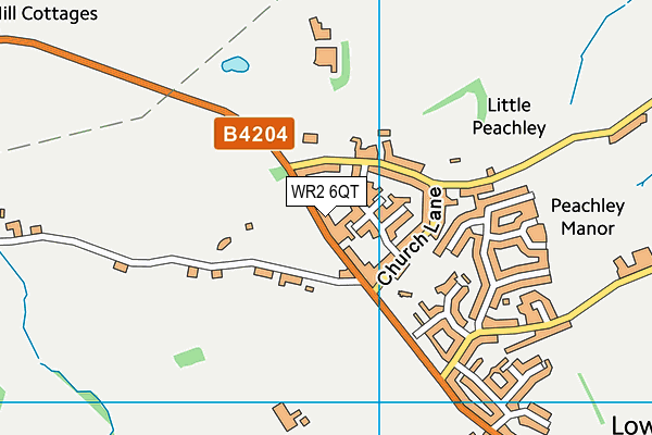 WR2 6QT map - OS VectorMap District (Ordnance Survey)
