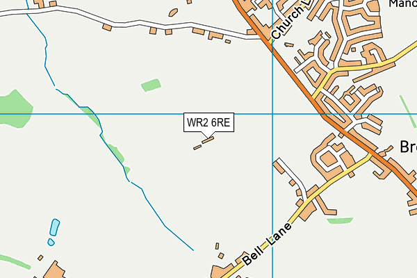 WR2 6RE map - OS VectorMap District (Ordnance Survey)