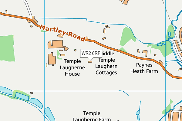 Temple Laugherne map (WR2 6RF) - OS VectorMap District (Ordnance Survey)