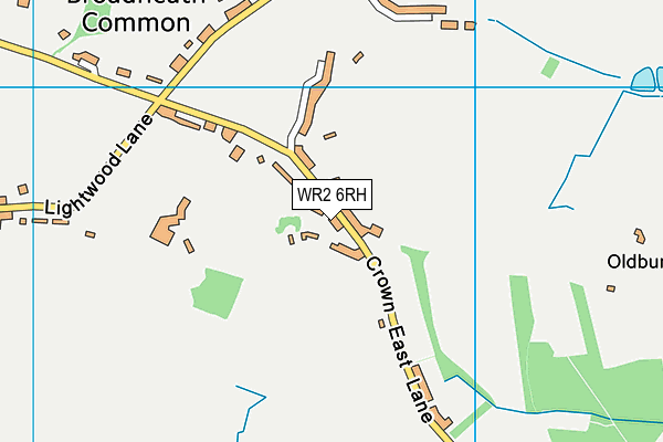WR2 6RH map - OS VectorMap District (Ordnance Survey)
