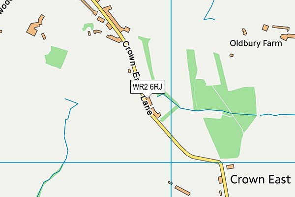 WR2 6RJ map - OS VectorMap District (Ordnance Survey)