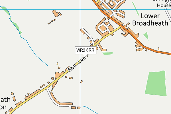 WR2 6RR map - OS VectorMap District (Ordnance Survey)
