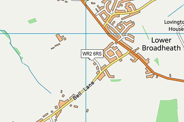 WR2 6RS map - OS VectorMap District (Ordnance Survey)