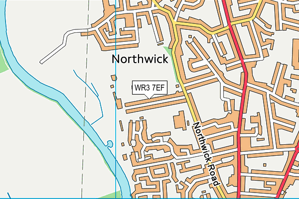 Worcester Lawn Tennis Club map (WR3 7EF) - OS VectorMap District (Ordnance Survey)