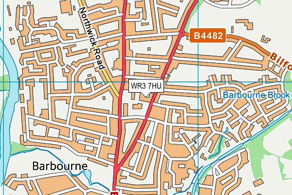 WR3 7HU map - OS VectorMap District (Ordnance Survey)