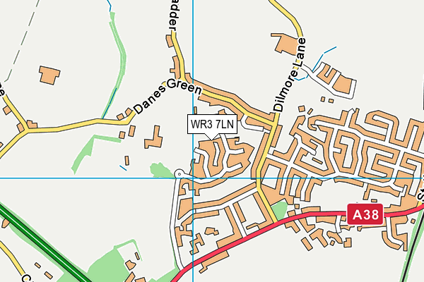 WR3 7LN map - OS VectorMap District (Ordnance Survey)