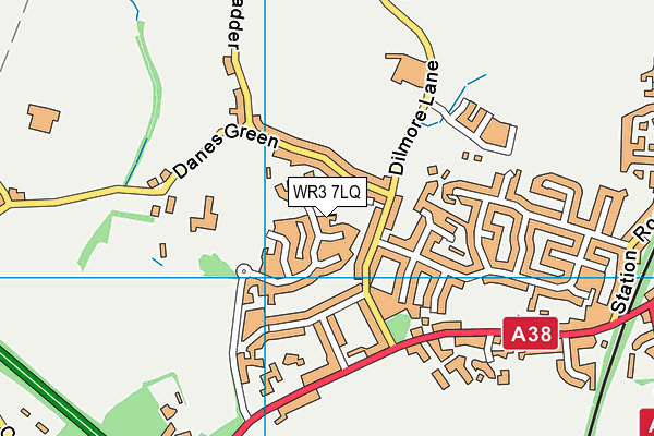 WR3 7LQ map - OS VectorMap District (Ordnance Survey)