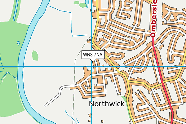 WR3 7NA map - OS VectorMap District (Ordnance Survey)