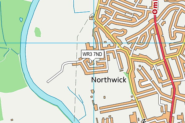 WR3 7ND map - OS VectorMap District (Ordnance Survey)