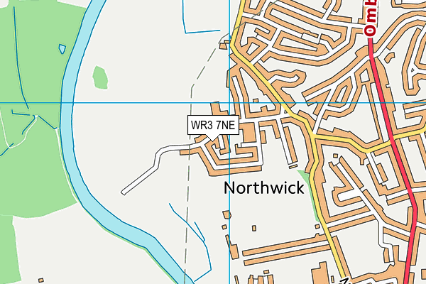 WR3 7NE map - OS VectorMap District (Ordnance Survey)