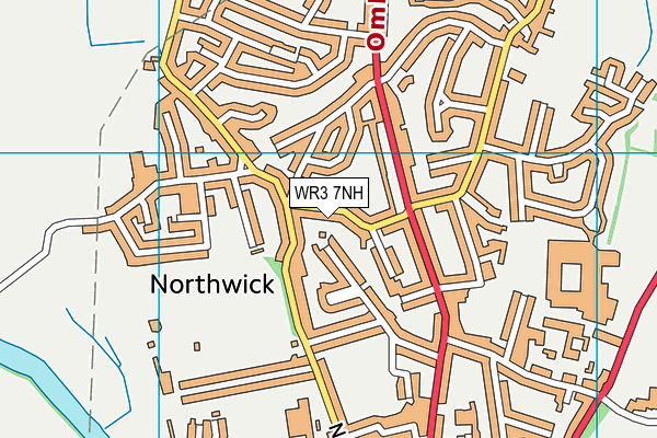 WR3 7NH map - OS VectorMap District (Ordnance Survey)
